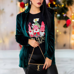Blusa Navideña Estampado Joy to the World - Roxanz