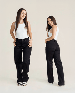 Pantalón Wide Leg Negro de Mujer JS Denim Soft - ROXANZ