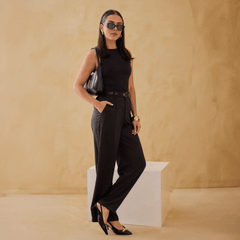 Pantalones Anchos de Moda con Cintura Alta para Mujer - ROXANZ