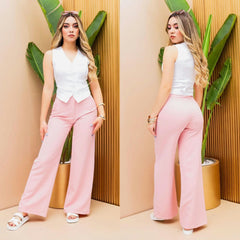 Pantalones de Pinzas Corte Ancho - ROXANZ