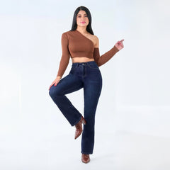Pantalón Corte Bota de Mezclilla MF147 - Roxanz