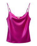 Blusa Elegante de Satén con Tirantes Finos y Cuello en V para Mujer