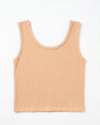Top Acanalado Básico Mujer Cuello Redondo