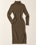 Vestido Ajustado de Cuello Alto para Mujer