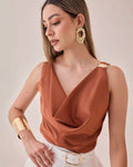 Blusa Satinada Herrajes