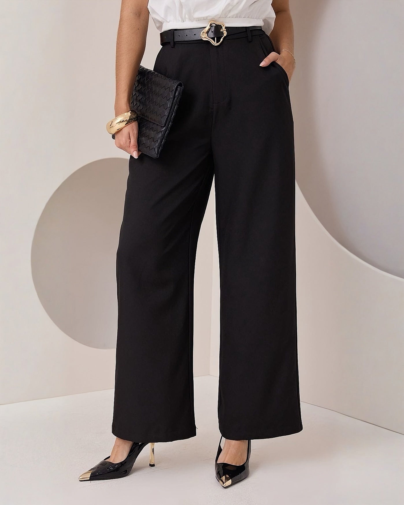 Pantalón Vestir Wide Leg