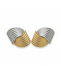 Aretes Plateados Dorado Curvos