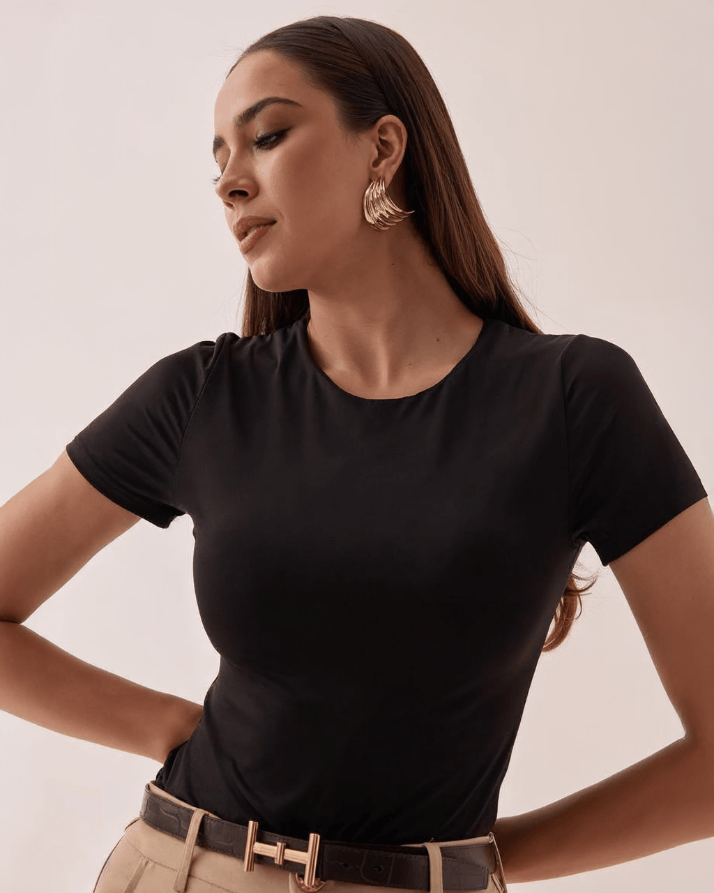 Blusa Casual de Manga Corta para Mujer - ROXANZ