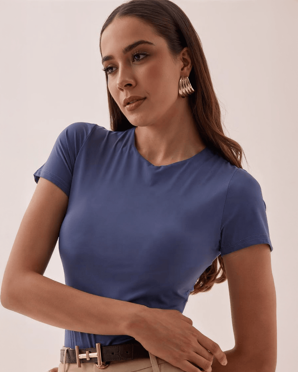 Blusa Casual de Manga Corta para Mujer - ROXANZ