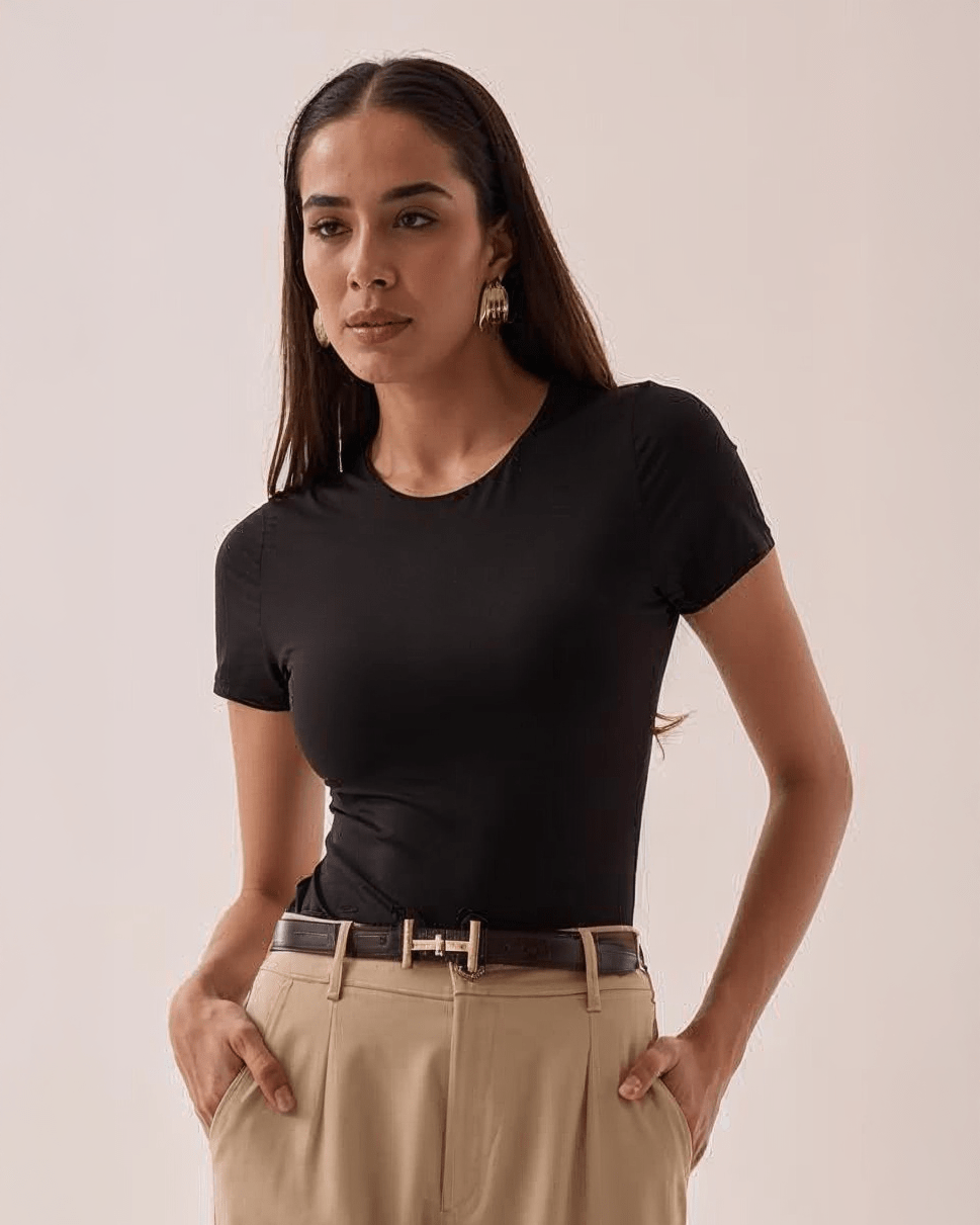 Blusa Casual de Manga Corta para Mujer - ROXANZ