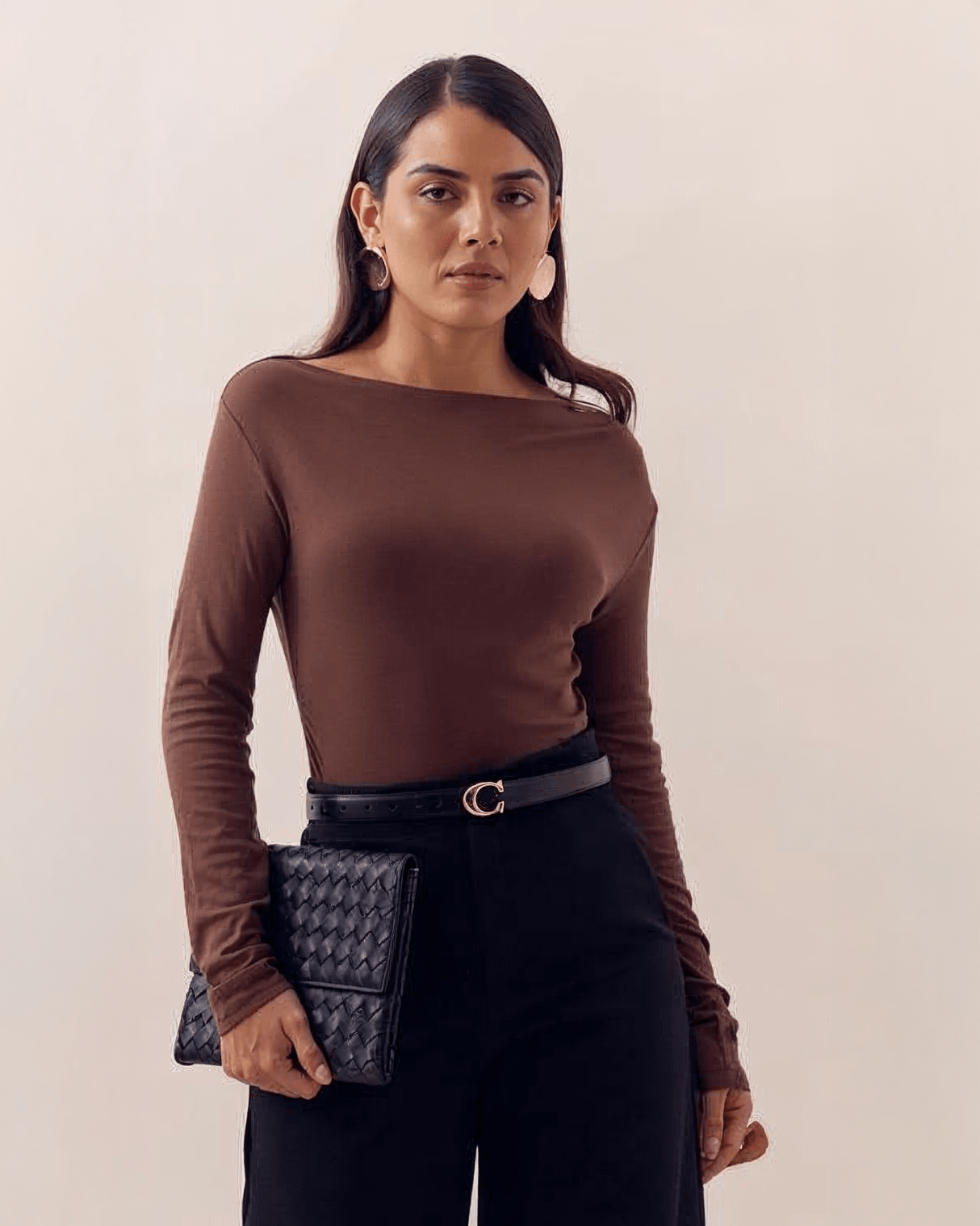 Blusa Manga Larga Mujer Escote Asimétrico - ROXANZ