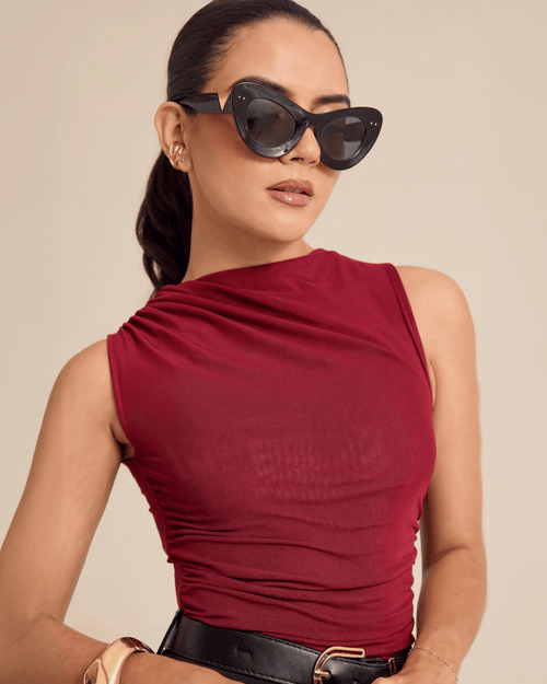 Blusa Mesh Sin Mangas - ROXANZ