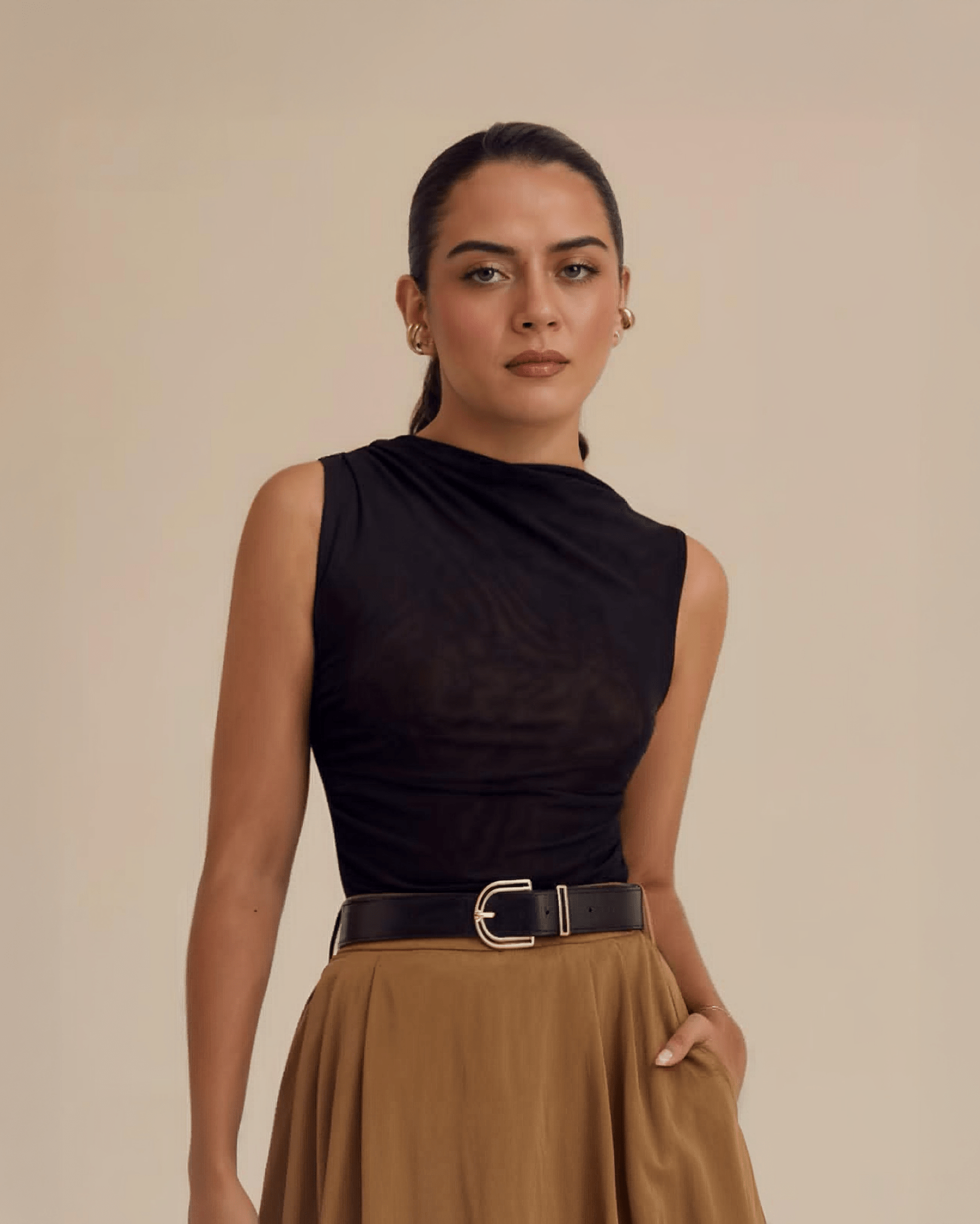 Blusa Mesh Sin Mangas - ROXANZ