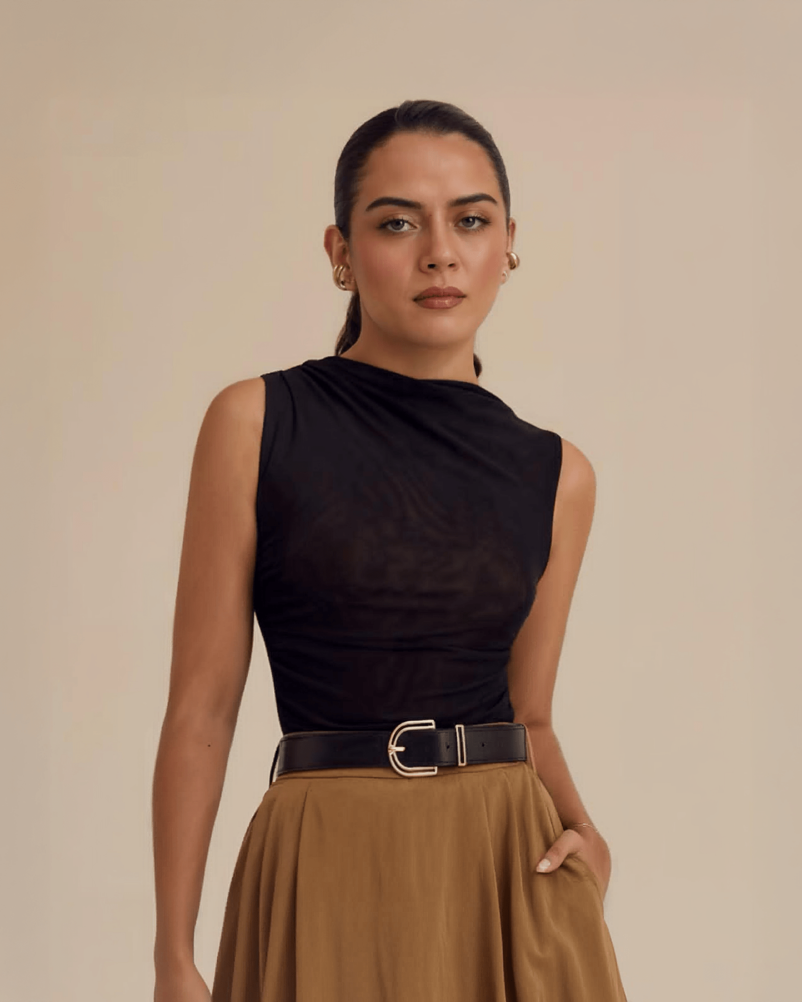 Blusa Mesh Sin Mangas - ROXANZ