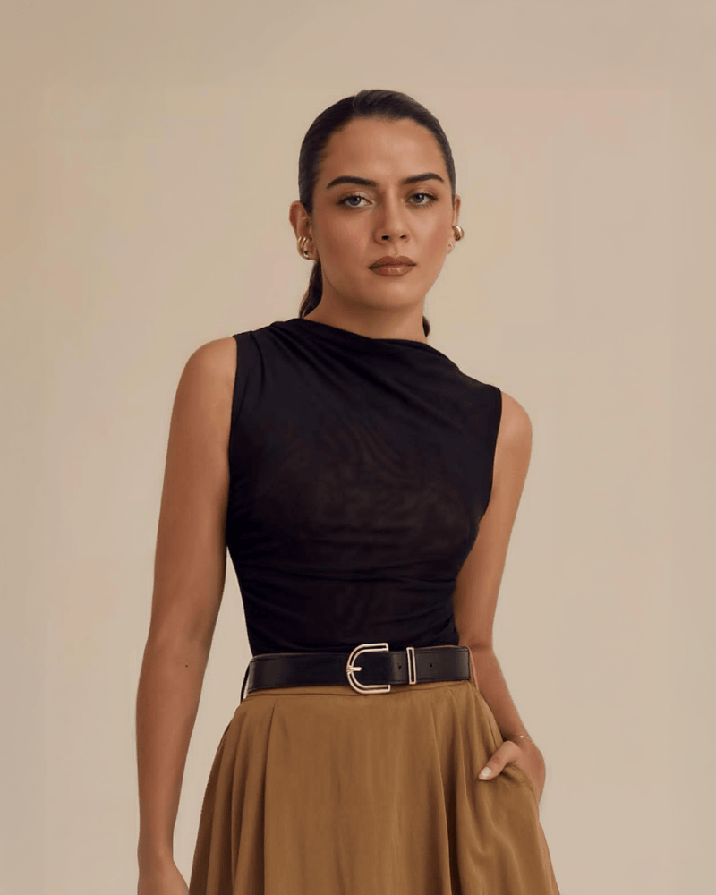 Blusa Mesh Sin Mangas - ROXANZ