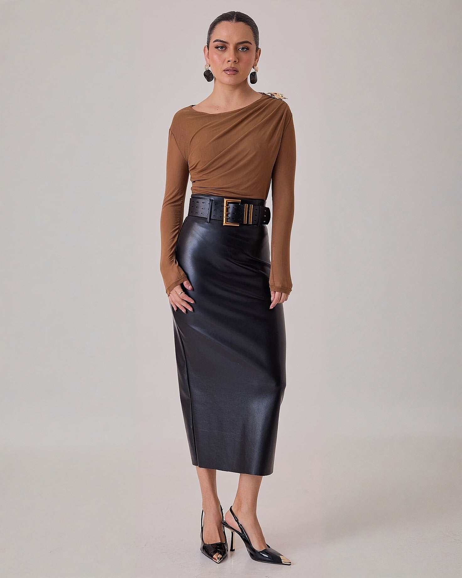 Blusa Transparente Manga Larga Elegante para Mujer - ROXANZ