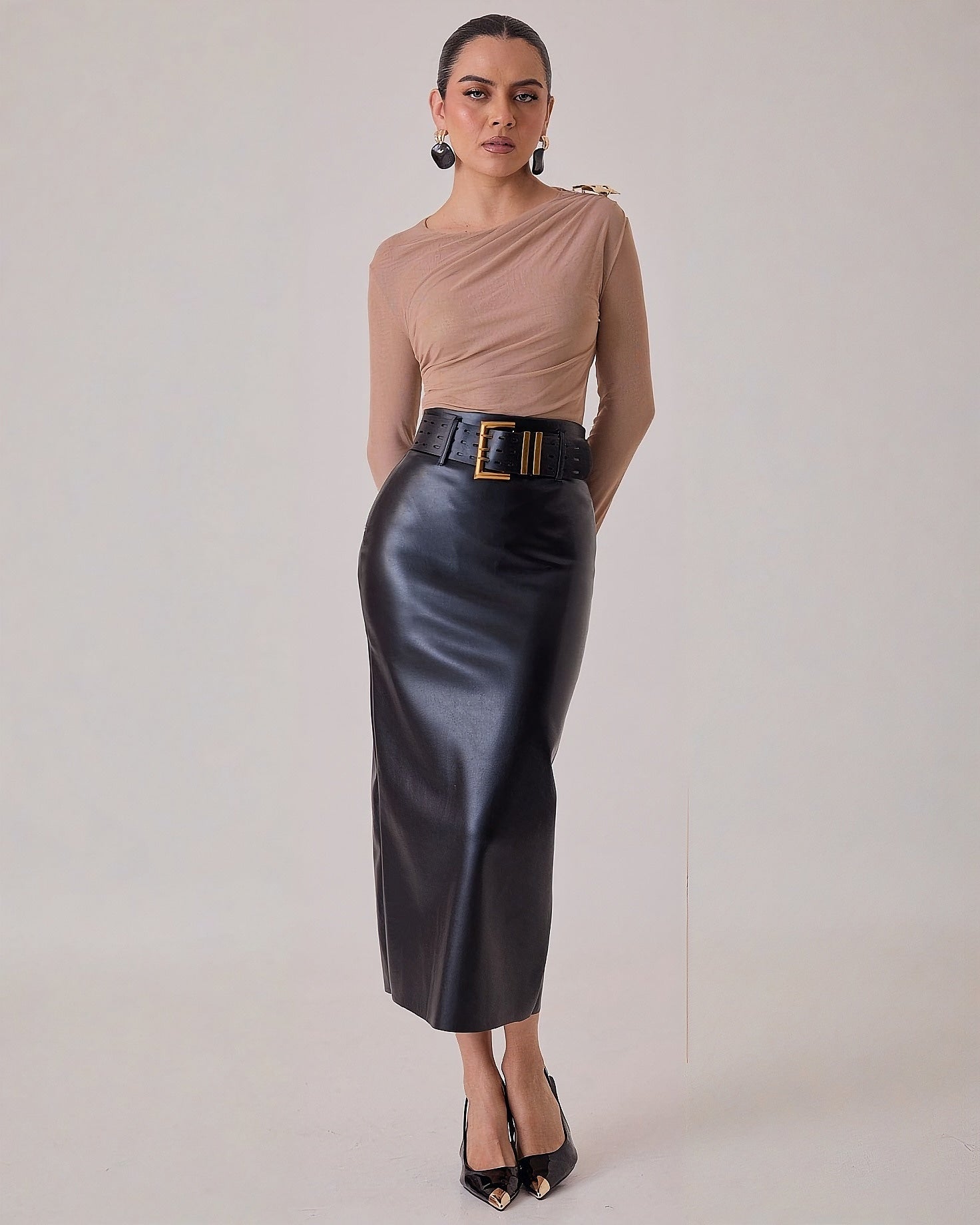 Blusa Transparente Manga Larga Elegante para Mujer - ROXANZ