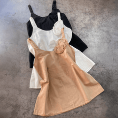 Blusas Sin Mangas con Detalle de Flor - ROXANZ