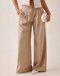 Pantalón Wide Leg Cruzado Tinto