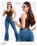 Jeans Campana Mezclilla Azul Oscuro