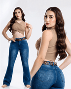 Jeans Mezclilla Bootcut Ajustado