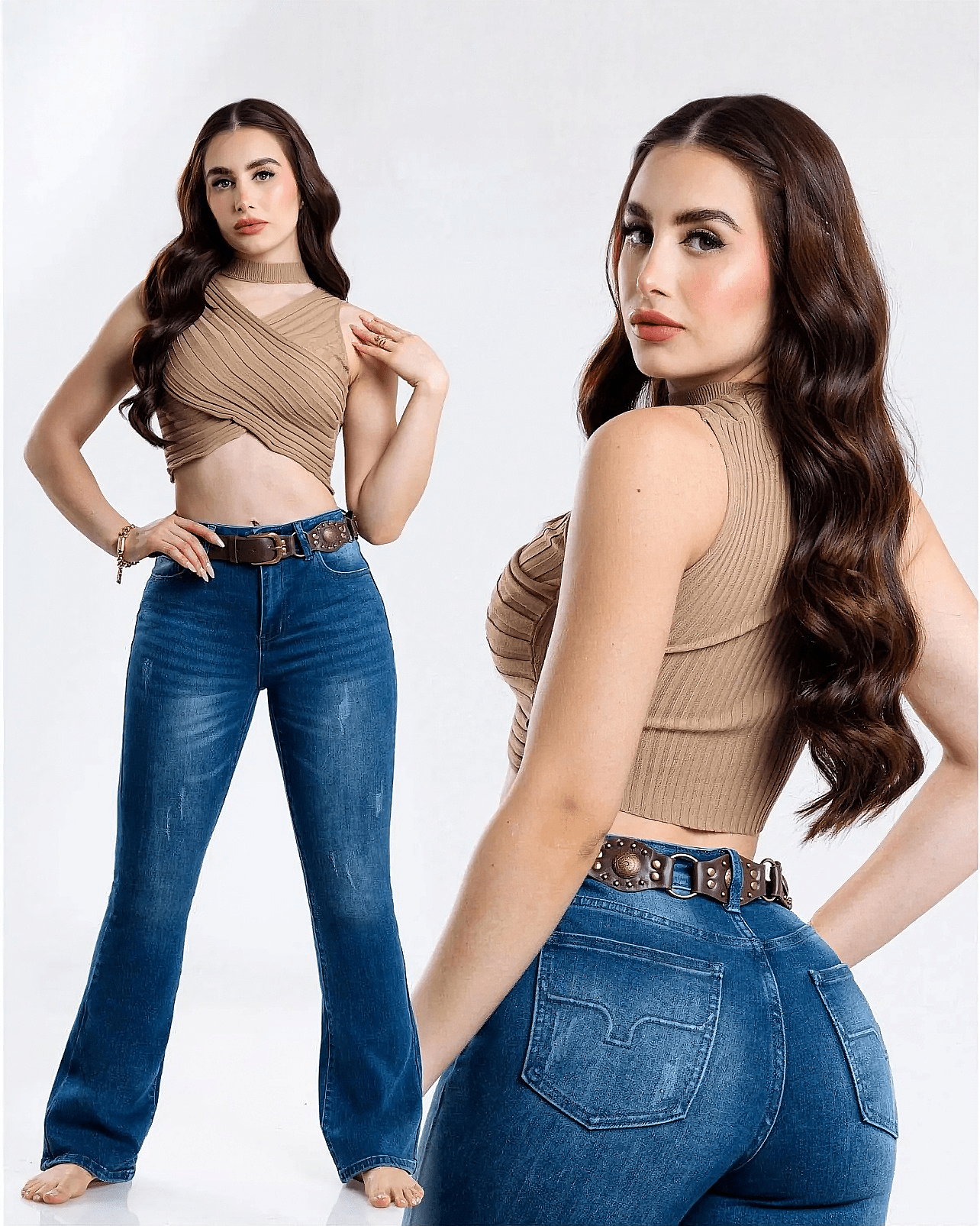 Jeans Mezclilla Bootcut Ajustado