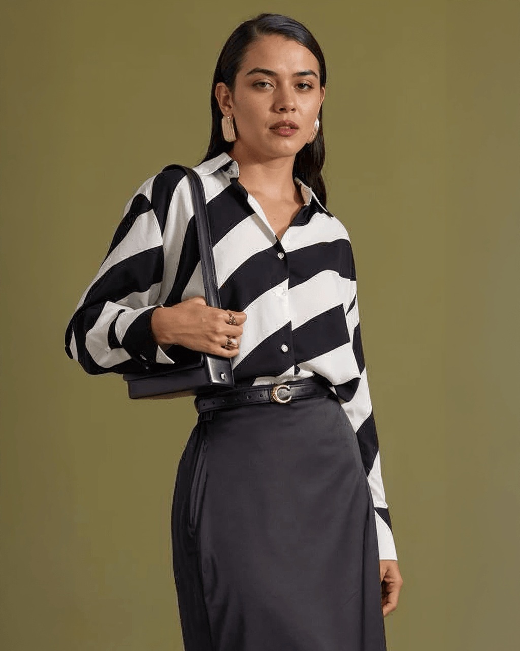 Camisa Blanca Con Líneas - ROXANZ