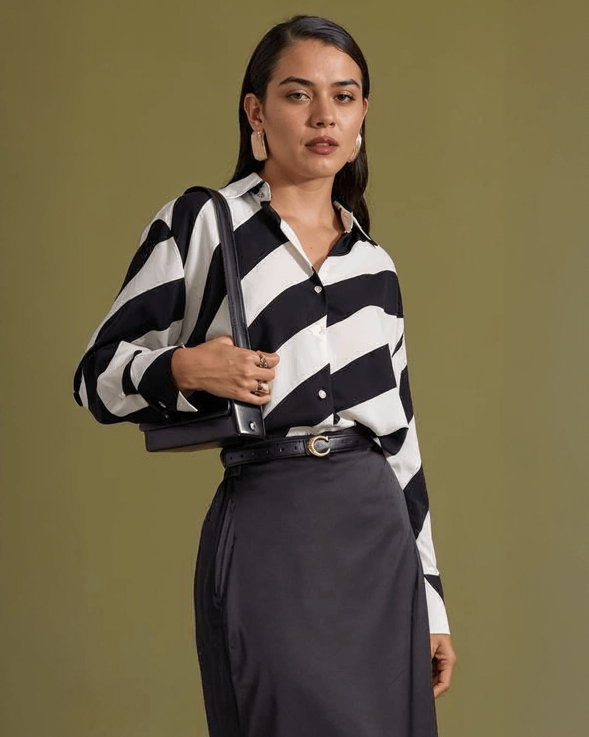 Camisa Blanca Con Líneas - ROXANZ