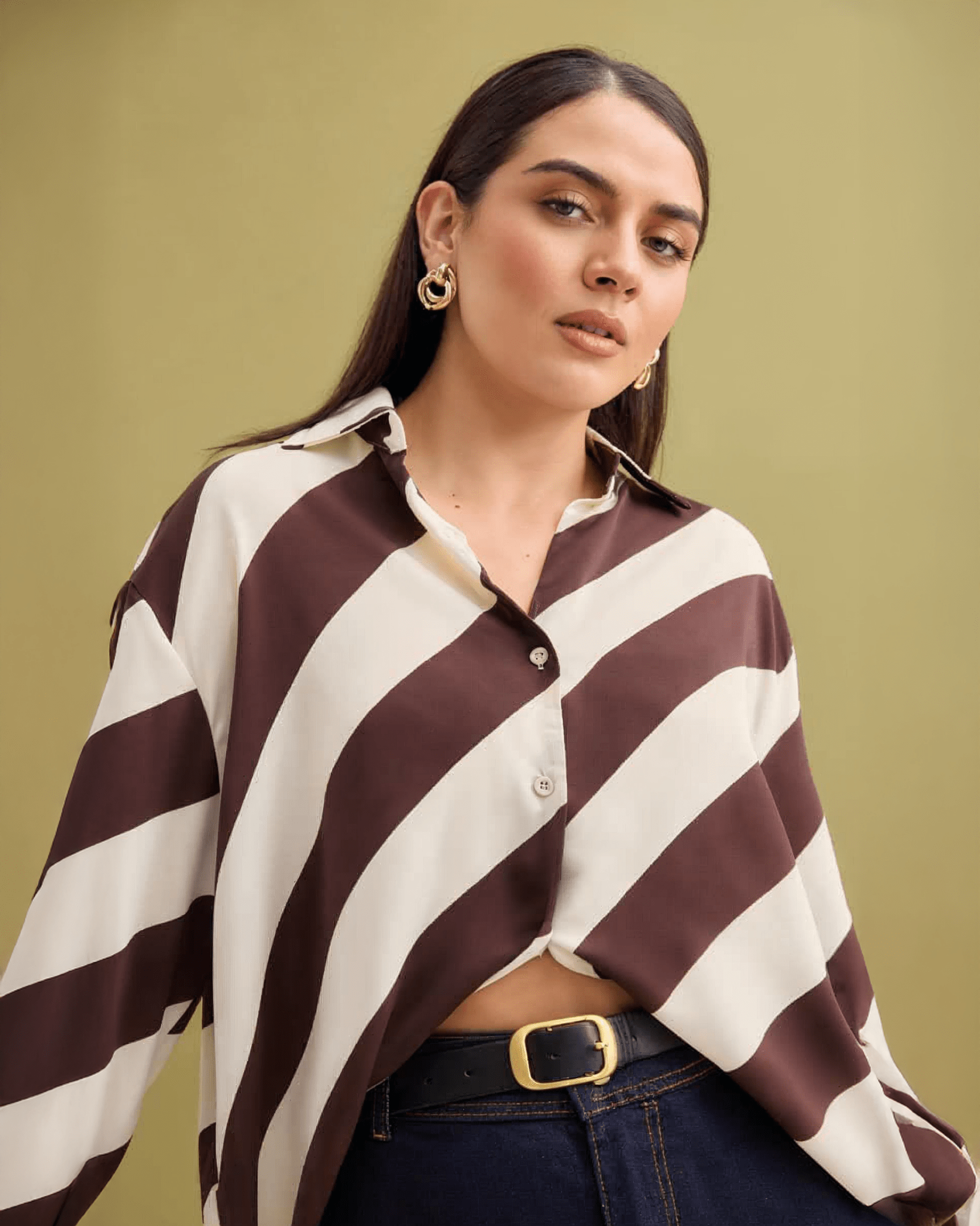 Camisa Blanca Con Líneas - ROXANZ