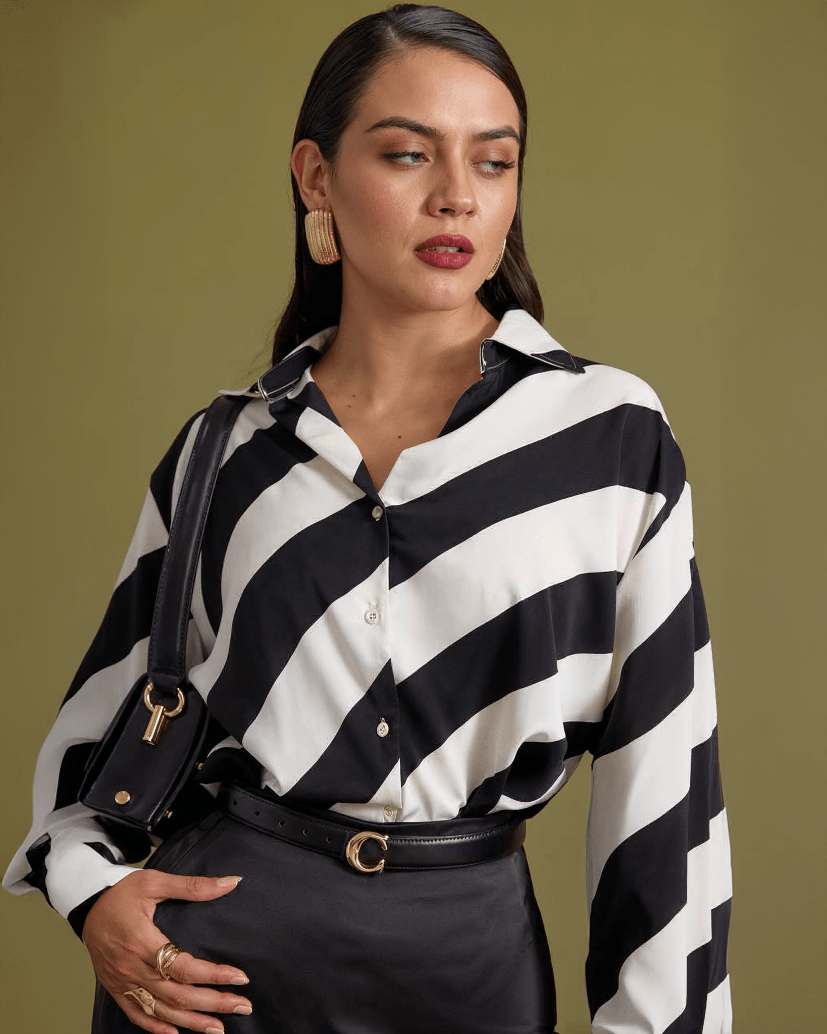 Camisa Blanca Con Líneas - ROXANZ