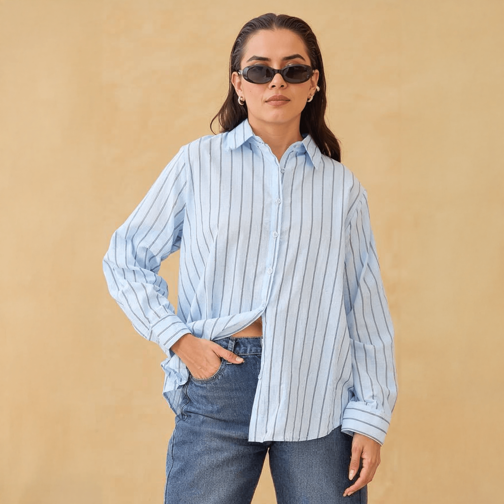 Camisa Casual de Manga Larga para Mujer - ROXANZ