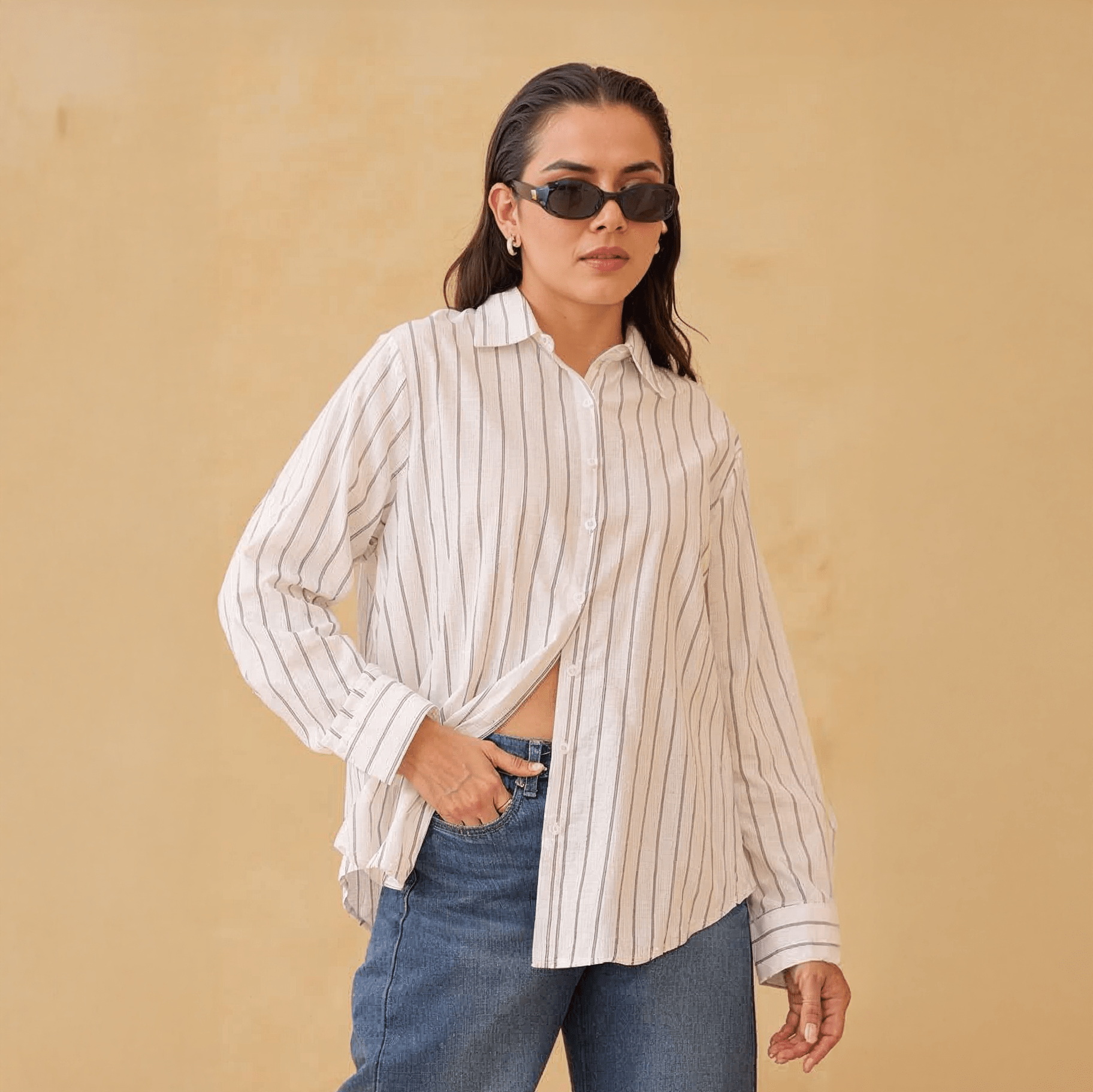 Camisa Casual de Manga Larga para Mujer - ROXANZ