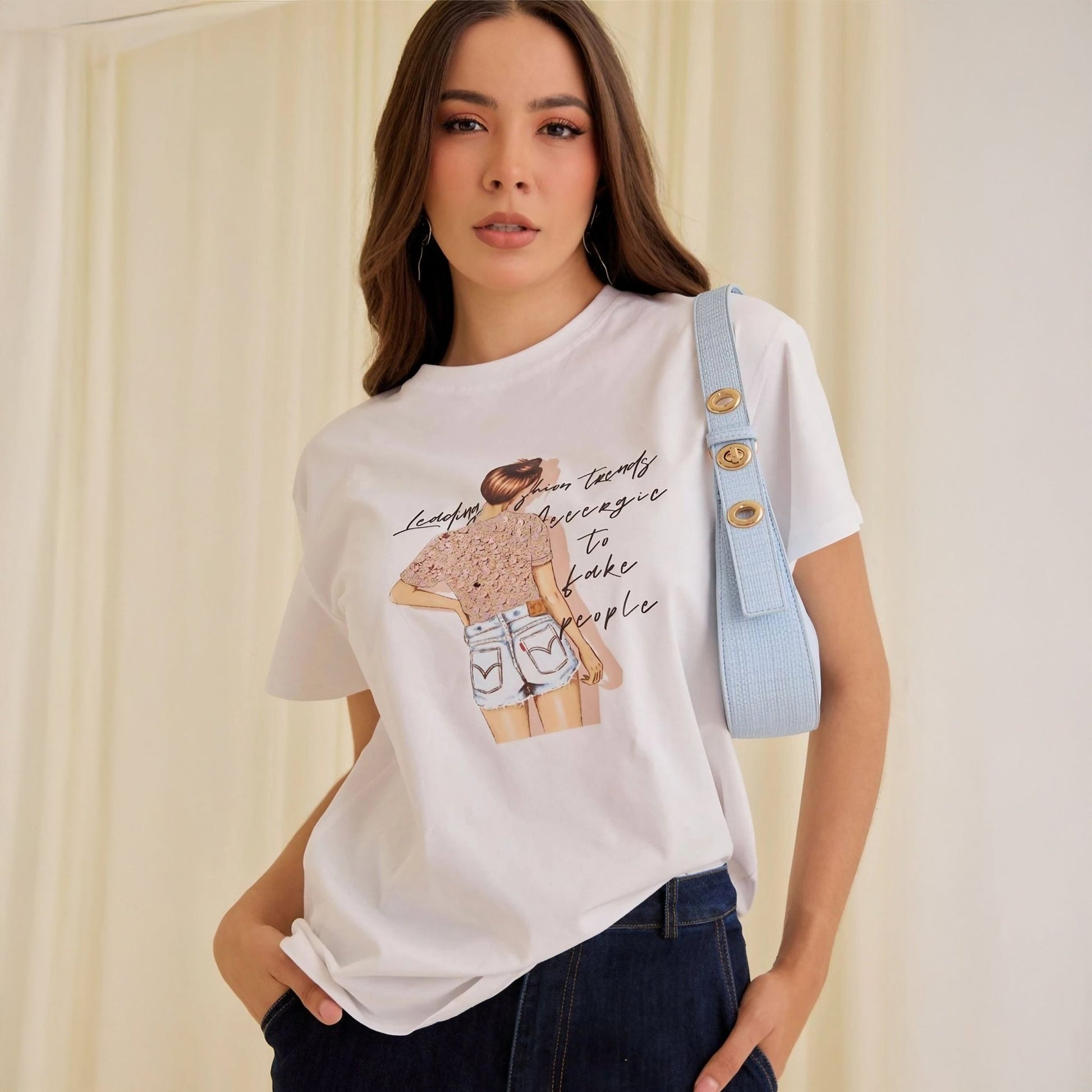 Camiseta Estilo Casual Con Estampado - ROXANZ