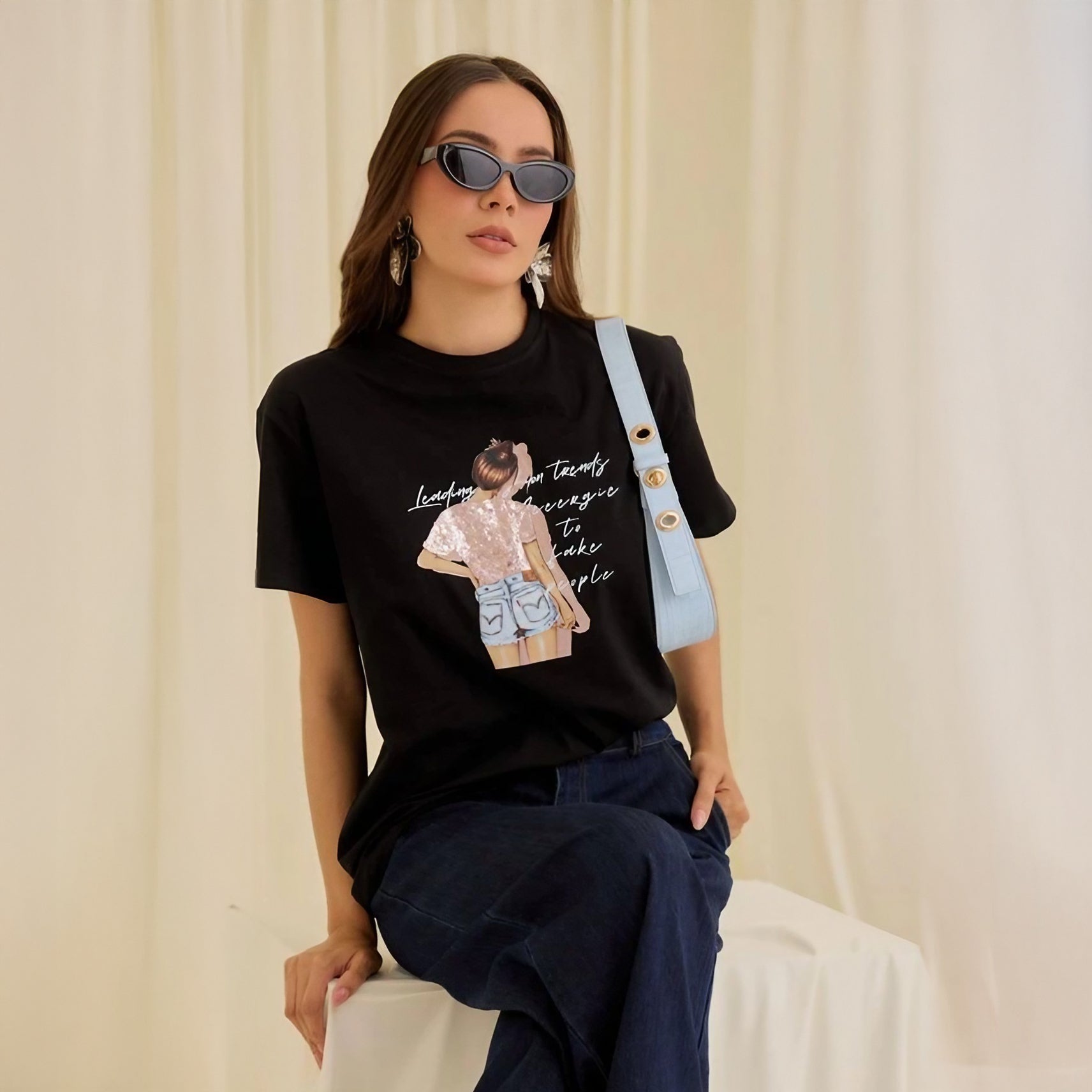 Camiseta Estilo Casual Con Estampado - ROXANZ