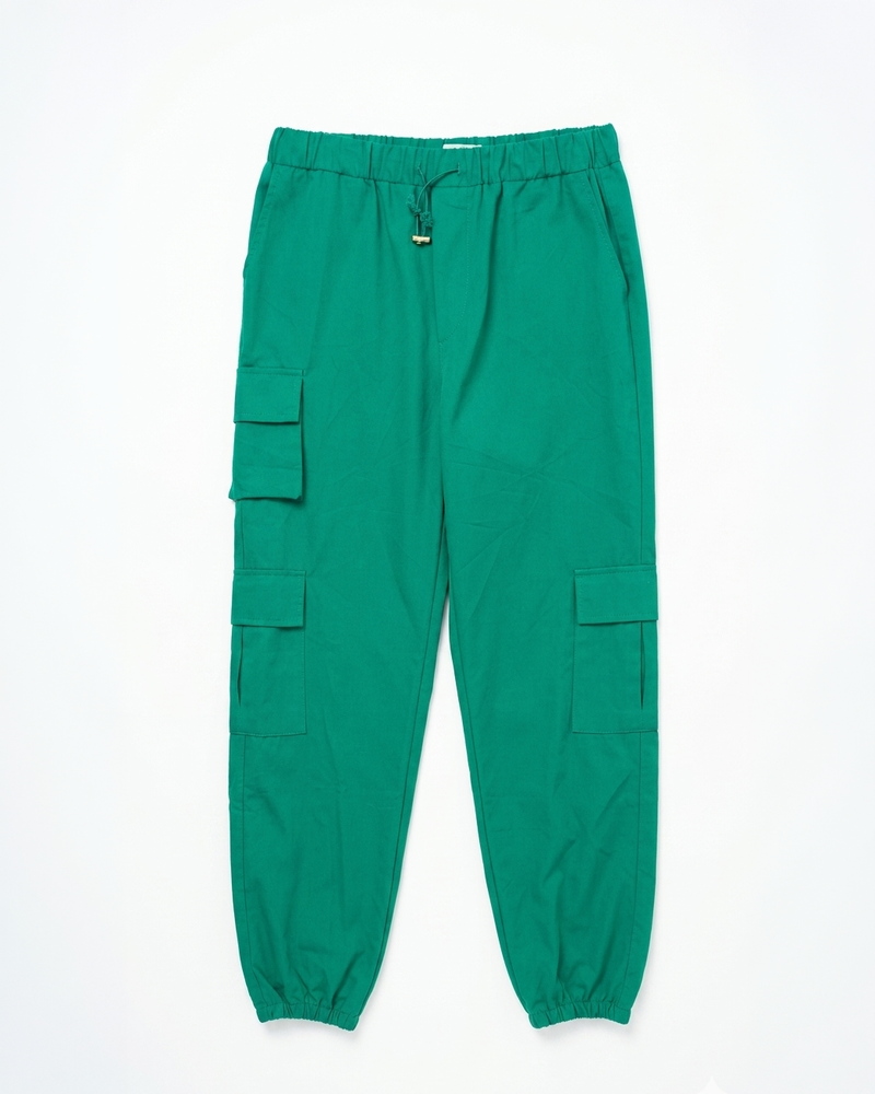 Pantalón Cargo de Color Verde