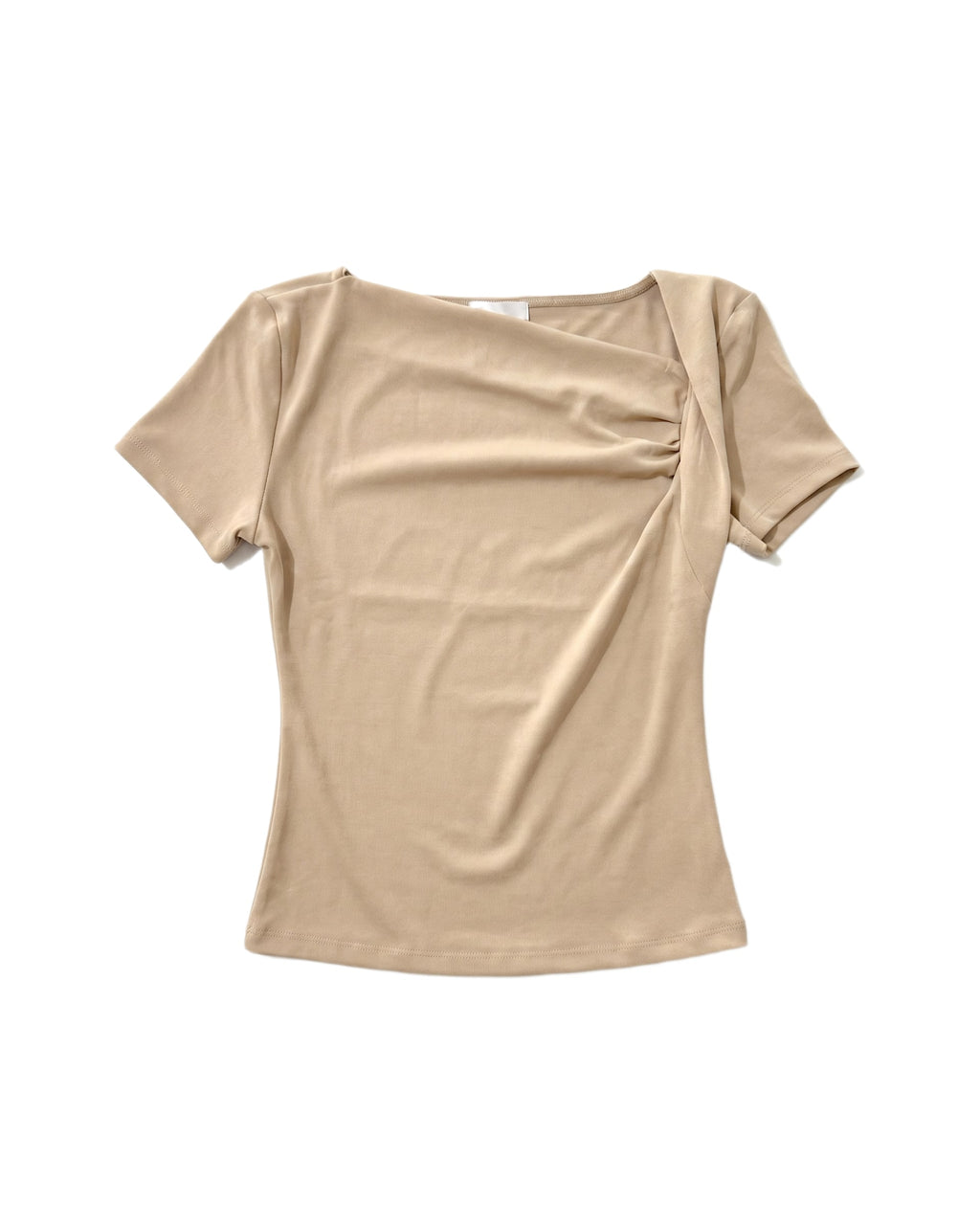 Blusa Cruzada Manga Corta Beige