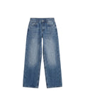 Jeans Straight Wide Confort Mezclilla Azul