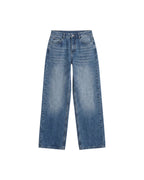Jeans Straight Wide Confort Mezclilla Azul