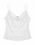 Top Satinado Escote Drapeado