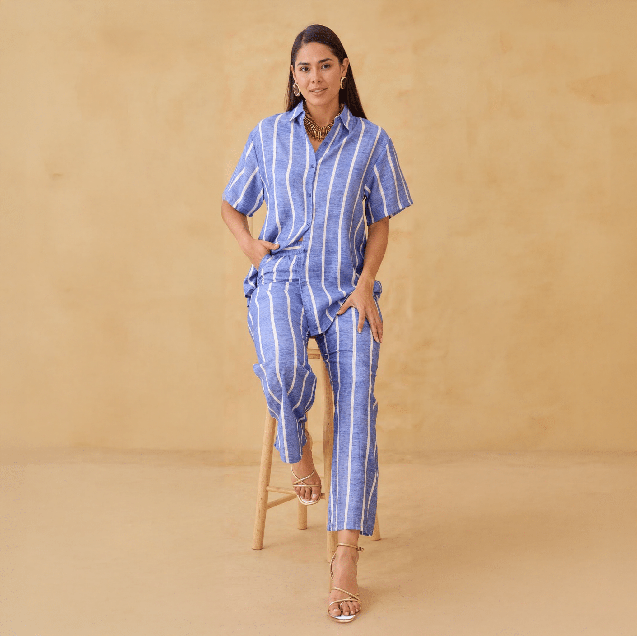 Conjunto Casual de Rayas - ROXANZ
