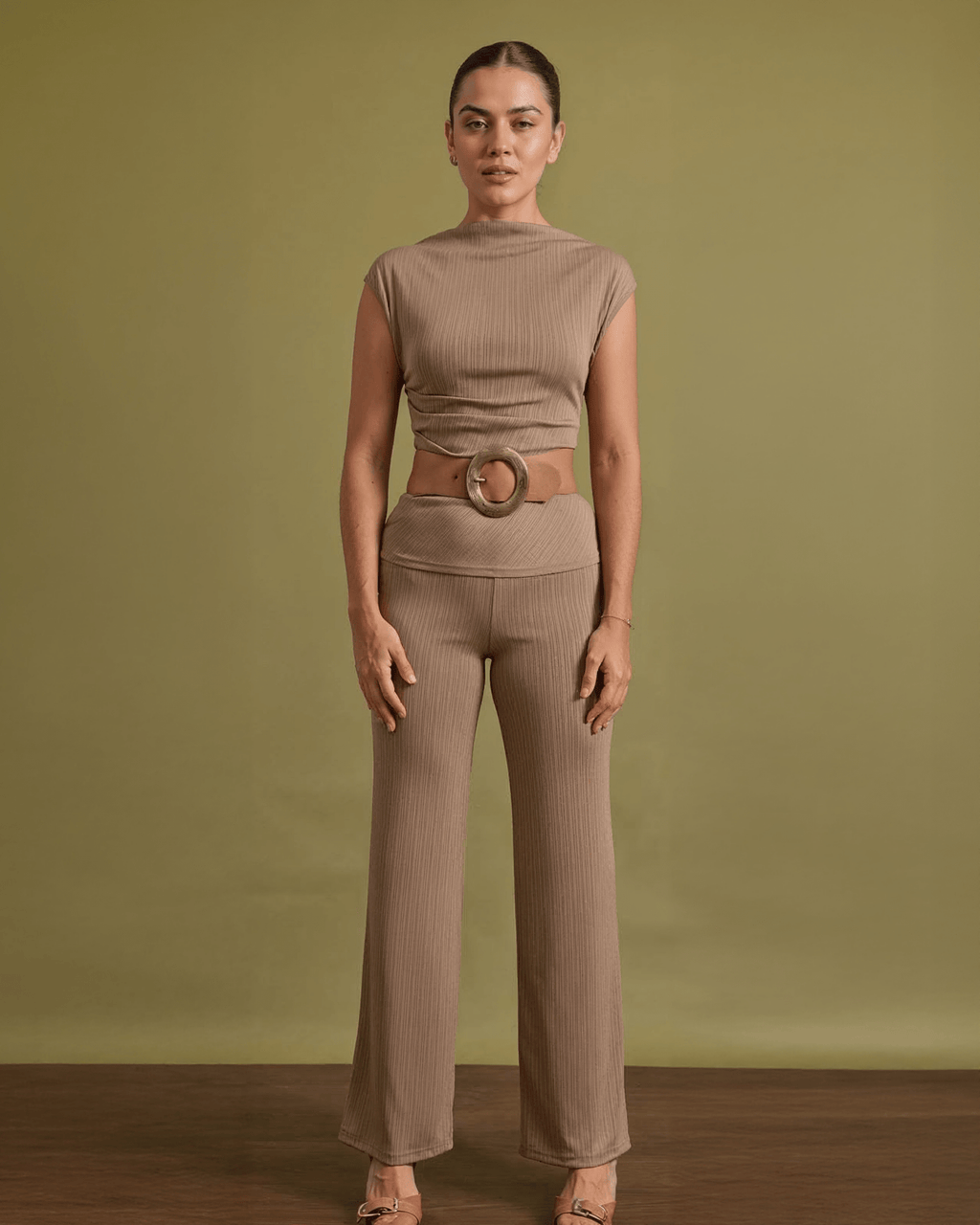 Conjunto Dama Elegante con Pantalón y Blusa de Punto - ROXANZ