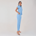 Conjunto de Blusa y Pantalón Ligero para Mujer en Color Pastel - ROXANZ