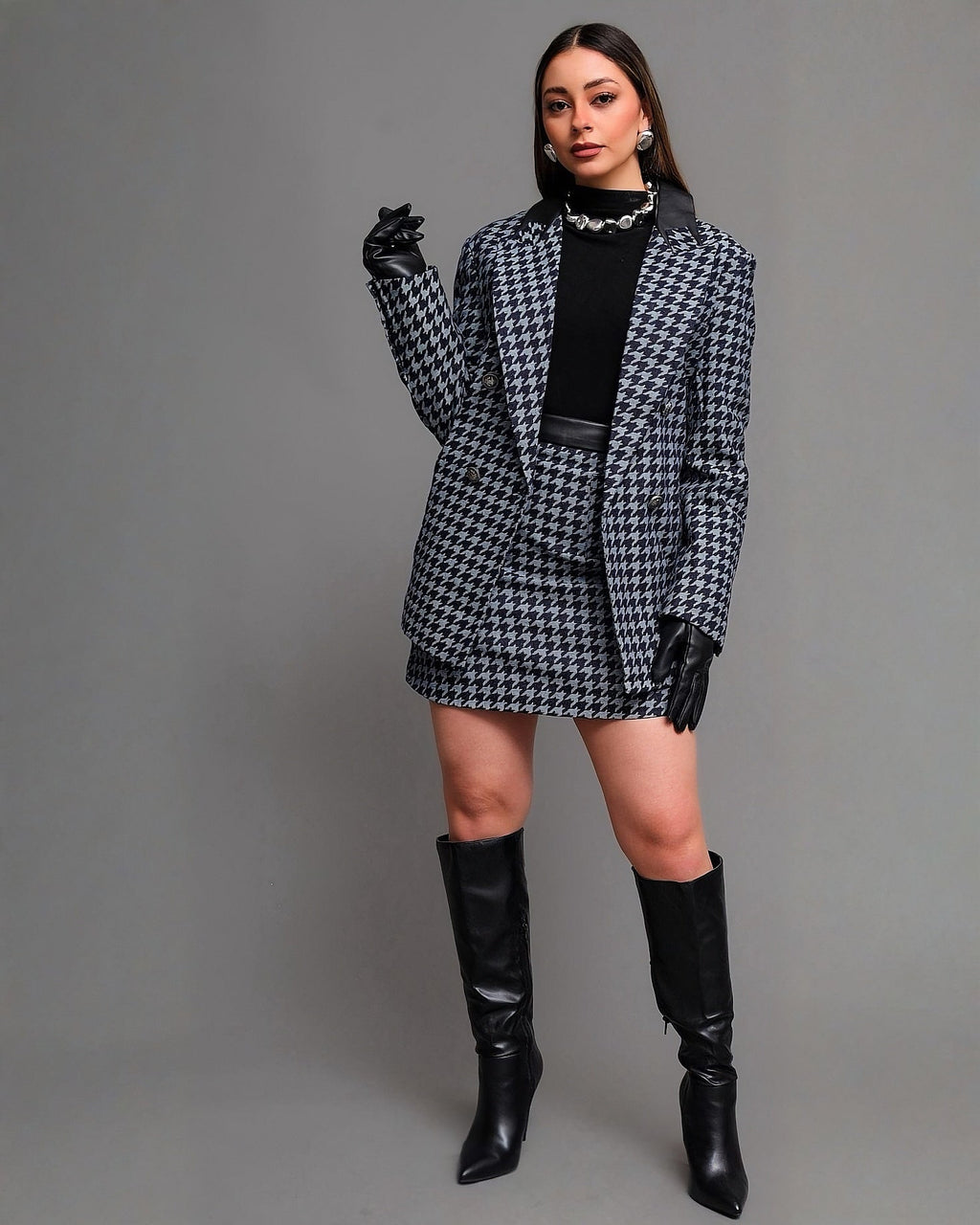 Conjunto de Falda con Botones Elegante para Mujer - ROXANZ