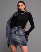 Conjunto de Falda con Botones Elegante para Mujer - ROXANZ