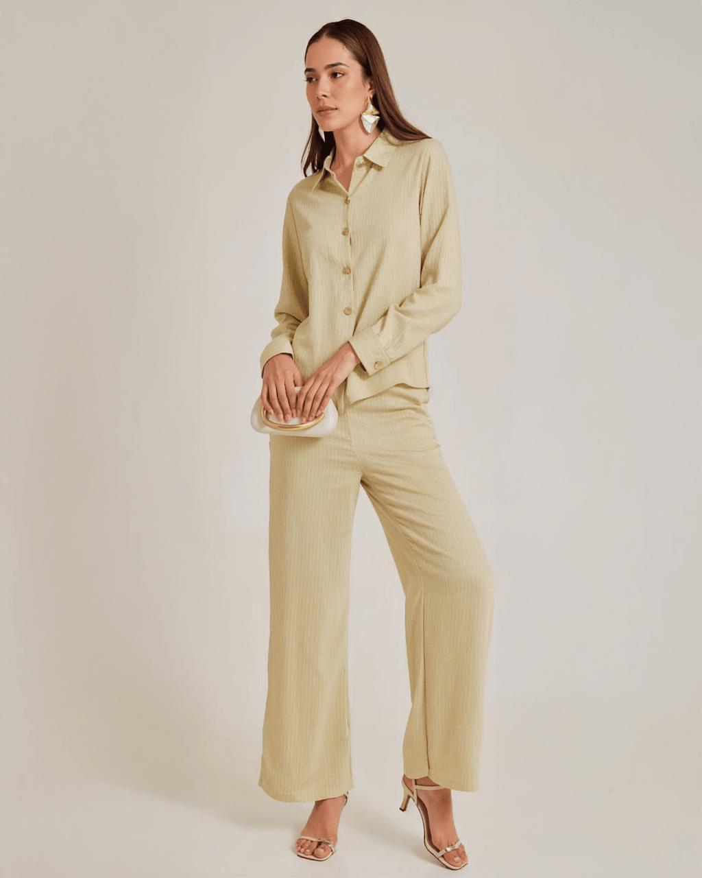 Conjunto de Pantalón y Blusa de Lino para Mujer Elegante Casual - ROXANZ