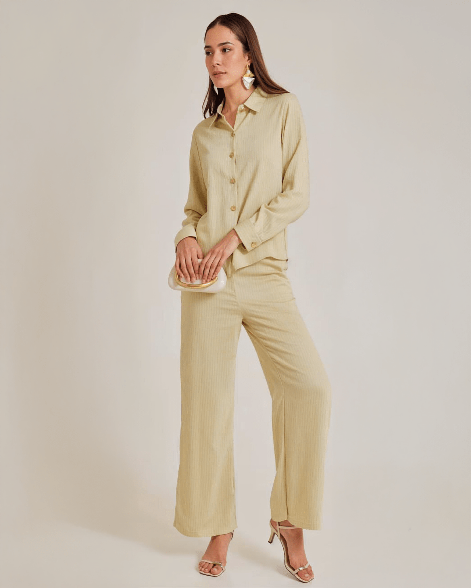 Conjunto de Pantalón y Blusa de Lino para Mujer Elegante Casual - ROXANZ