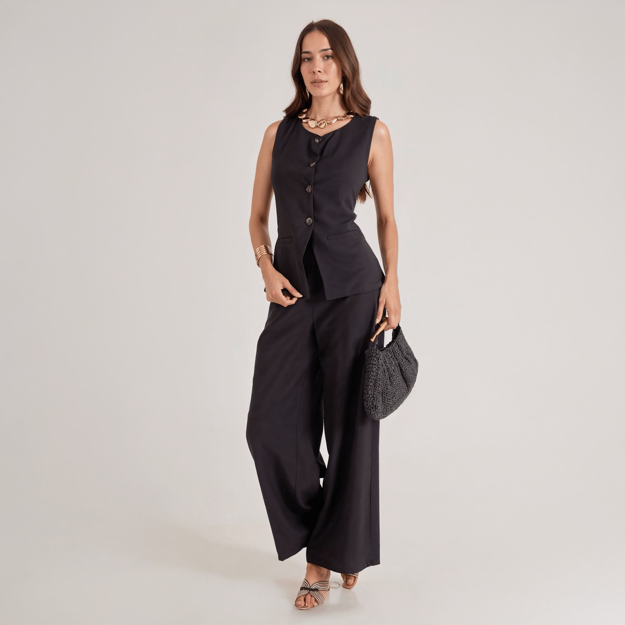 Conjunto Elegante de Chaleco y Pantalón - ROXANZ