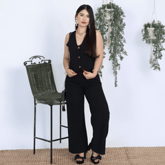 Conjunto Elegante de Pantalón y Chaleco en Colores Vibrantes - ROXANZ
