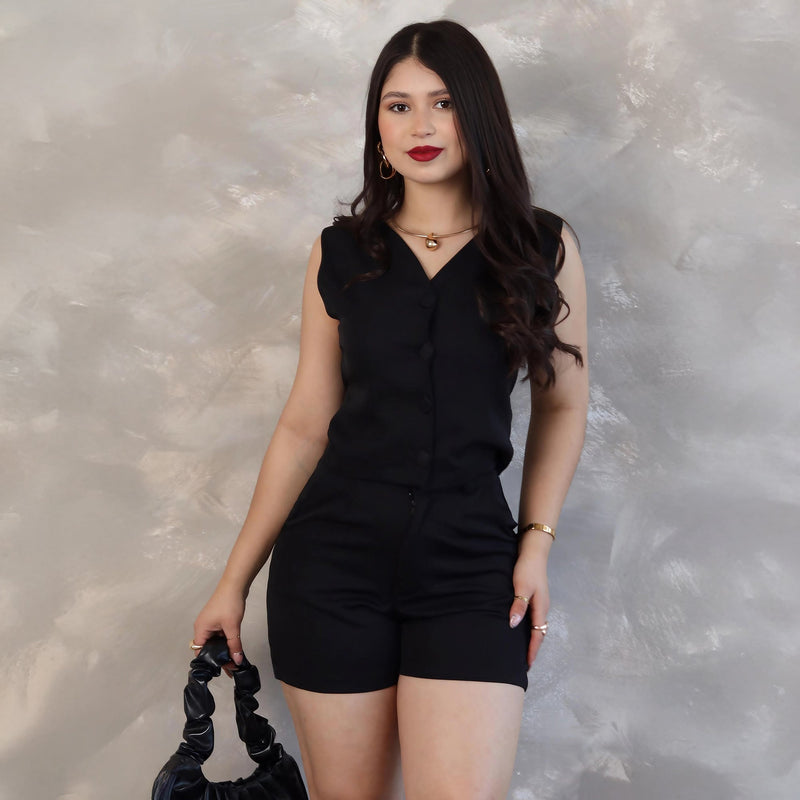 Conjunto Moderno de Top y Short Versátil en Colores de Temporada - ROXANZ