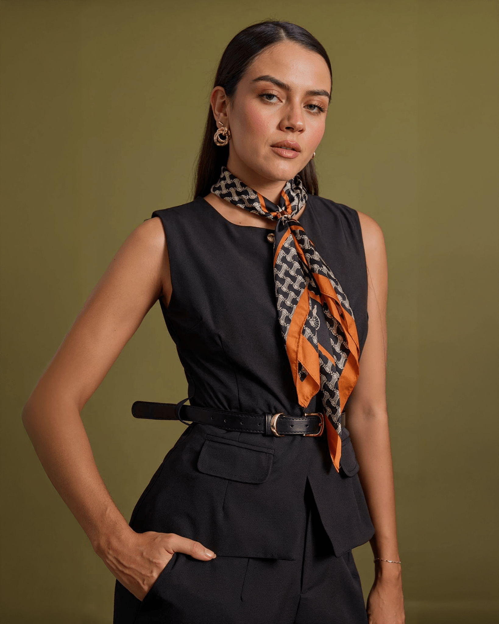 Conjunto Sastre Elegante para Mujer sin Mangas con Pantalón Palazzo - ROXANZ